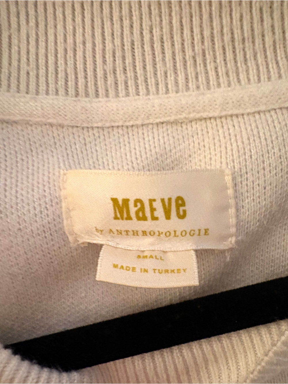 Anthropologie Maeve Cream and camel short sleeved Sweater - Picture 2 of 2